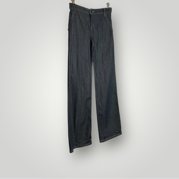 BCBGMaxAzria Sam Wide Leg Jeans Size 26 Downtown Wash Stretch Dark Wash - Picture 3 of 9